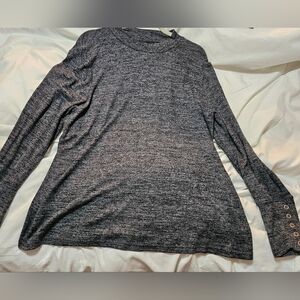 Women's Heathered Gray Long Sleeve Top